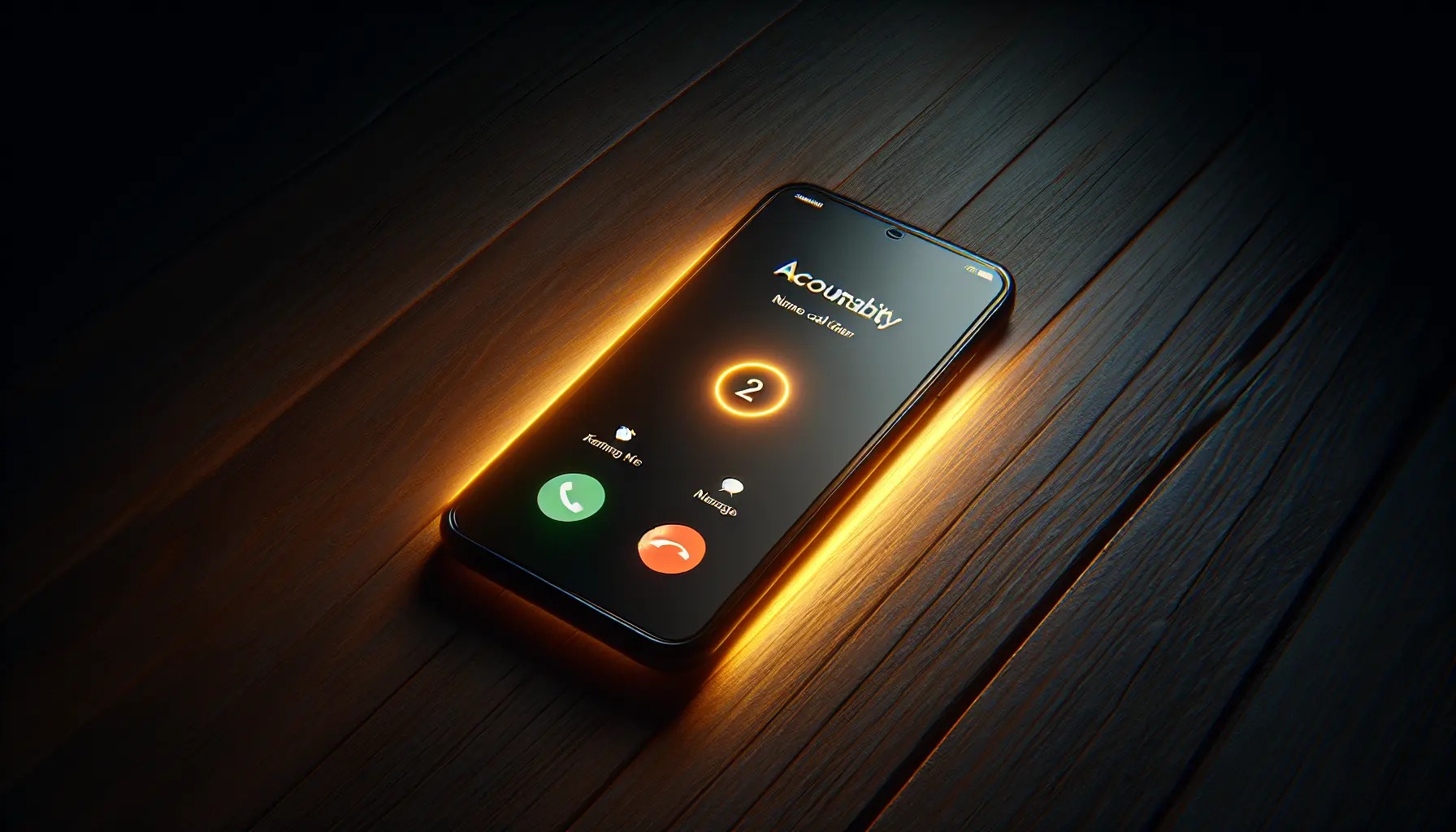 A phone screen showing a FineStreak daily check-in call with a running streak counter