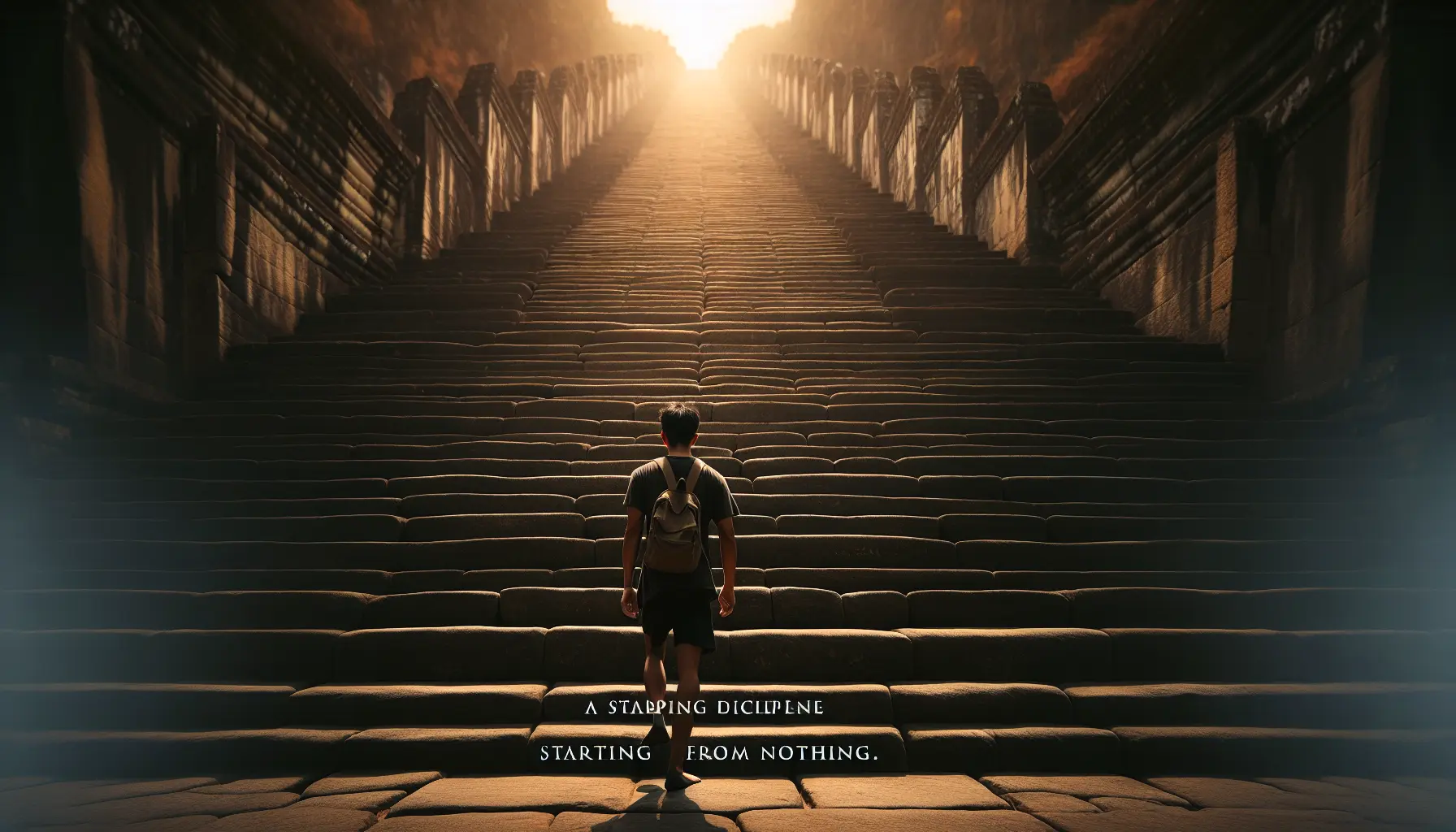 person building discipline step by step