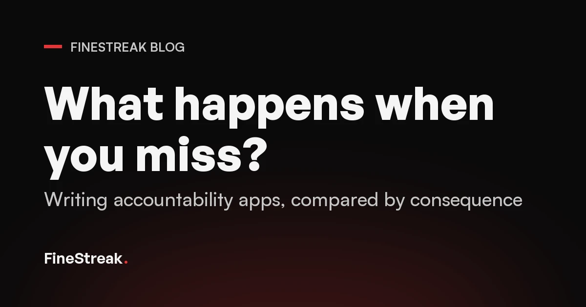 Writing Accountability Apps: What Happens When You Miss (2026)